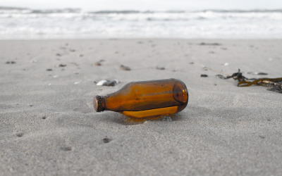 Beach debris near St Ives