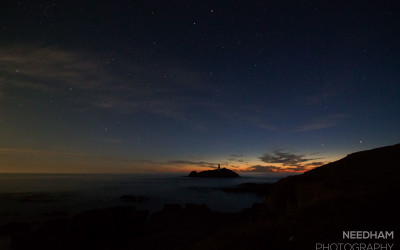 St Ives Bay & Godrevy at Night